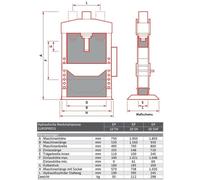 Presse hydraulique d'atelier - 50 tonnes WPS 50