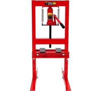 Presse hydraulique d'atelier - Presse hydraulique manuelle 6 t - Avec plateaux de serrage - Course 12,5 cm - Plage de travail 0–28 cm - Pour atelier automobile - Rouge