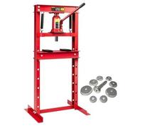 Presse Hydraulique d'Atelier sur Bati 12 tonnes sans manometre + 9 Adaptateurs pour Presse