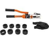 Presse hydraulique pour tubes - Outil de sertissage pour tubes en cuivre - 10 t - 12–28 mm - Aluminium/acier - Orange