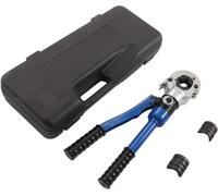 Presse hydraulique pour tubes - Pince à sertir pour tubes en cuivre - Adaptée au cuivre et à l'acier au carbone - Diamètres : 1,27 / 1,91 / 2,54 cm - Coffret de rangement - Bleu foncé