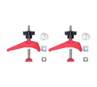 Presse - Plate Clamp, Jeu de 2 Aluminium Rouge Noir Argent - Fixation Stable et Durable pour Travail du Bois