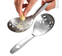Presse-Pommes de Terre Cuillère Fendue Lot de 2 Ustensiles Polyvalents | Écumoire pour Œufs Gingembre Ail Maison Ménage Pendaison de Crémaillère Dîner
