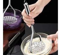 Presse Purée Manuel, Ecrase Pomme De Terre, Presse Purée Inoxydable, Masher De Pommes De Terre, Ustensiles De Cuisine, Durabilité Maximale, 8x8x25.3 Cm, Pour Restaurant Légumes Avocat