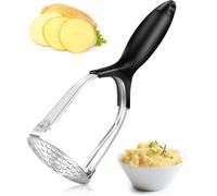 Presse Puree Manuel en Acier Inoxydable Professionnel avec Antidérapant Manche - Pliable - Presse-Purée pour Légumes et Fruits