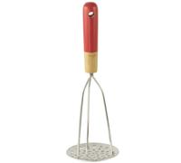 Presse-purée NBA087 30 cm, acier inoxydable / bambou, rouge, Pebbly
