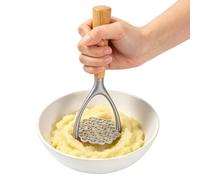 Presse-purée Outil De Cuisine Manche En Bois Ergonomique Double Arc