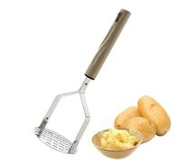Presse-purée - Ustensile de cuisine en acier inoxydable de 24,1 cm | Broyeur alimentaire ergonomique à main, presse-purée gourmet en maille fine pour pommes de terre lisses, légumes et aliments