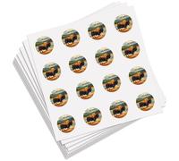 PRESSINART 128 Autocollants Bison en Lot Mini Calendrier 0,98 Pouce Autocollants Bison Buffle Plastique Étanche Auto-adhésif pour Papier Scrapbooking Planning Marquage Organisation DIY Artisanat