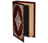 PRESSINART Boîte de Rangement Vintage pour Livres de 1 Pouce Motif Rétro Rouge Boîtes à Bijoux Décoratives Organisateurs de Rangement pour Bijoux Trinket Mariage Souvenirs Photos Décoration de Bureau