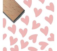 PRESSINART Tampon en Bois Coeur Mini Tampons en Bois 3/5 Pouces Motif Coeur Petit Cachet Carré Réutilisable pour DIY Saint-Valentin Scrapbooking Cartes Journaling Albums Enveloppes Décoration Photo