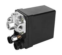 Pressostat automatique de pression d’air noir 3 phases 380V, 4 voies, filetage G1 / 4” - Sécurise le démarrage et l'arrêt du compresseur, durable et facile à connecter