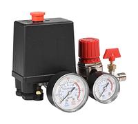 Pressostat Compresseur D'air, 90-120PSI Compresseur D'air Commutateur De Vanne De Pression, Régulateur De Pression De Compresseur à Air Valve à Contrôle Avec Manomètres Pour Réduction Rapide Pression