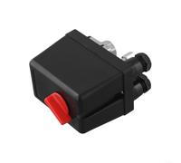 Pressostat de compresseur d'air 240 V 20 A Montage horizontal 6-12 bar Contrôleur avec joint en forme de V pour l'entretien des outils pneumatiques