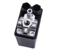 Pressostat de compresseur d'air 90-120 PSI 240 V, vanne de commande de collecteur à 4 ports pour pompe d'atelier, arrêt automatique, pièce de rechange en plastique noir