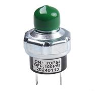 Pressostat de compresseur d'air filetage 1/4 NPT pour systèmes 12 V 24 V Arrêt automatique 70-100 ou 90-120 PSI en alliage d'aluminium argenté pour klaxon et kit de dispositif de contrôle de