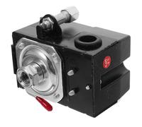 Pressostat de Remplacement pour Compresseur D'air 90-120 Psi | Contrôleur Réglable 0,8 Mpa, Commande à Poignée, Design Horizontal, Métal et Plastique, Noir