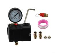 Pressostat en alliage de carbure pour compresseurs d'air avec affichage de jauge prenant en charge l'entrée 110 V-240 V et plusieurs plages PSI (95-125 psi)
