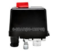 Pressostat pour compresseur d'air 220 V Régulateur horizontal 6-12 bar | Régule le compresseur et les cycles d'arrêt pour économiser l'énergie et maintenir une pression d'air constante.