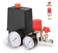 Pressostat pour compresseur d'air, connecteur 2-G1/4 0,05-1,2 MPa Régulateur de pression avec manomètres G1/8 3000L/min pour une réduction de pression rapide