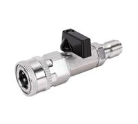 Pressure Washer Ball Valve, Quick Connect 3/8 Inch | Acier inoxydable, construction durable, pression de 5000 PSI, installation facile, nettoyage extérieur