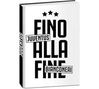 PRESTIGE & DELUXE Agenda compatible avec Juventus Seven - Fino alla fine - F.to Standard 18 x 14 cm pour l'école 2026/2027 - Couverture rembourrée + porte-clés équipe en cadeau