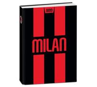 PRESTIGE & DELUXE Agenda Milan Rossoneri Seven Mix - F.to standard 18 x 14 cm pour l'école 2026/2027 - Couverture rembourrée + porte-clés équipe en cadeau