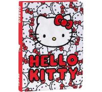 PRESTIGE & DELUXE Agenda scolaire Hello Kitty & Friend en tissu 2026-2027 F.to Standard 18 x 14 cm + porte-clés à paillettes et stylo coloré