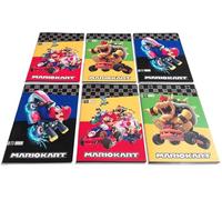 PRESTIGE & DELUXE Lot de 6 cahiers compatibles avec Super Mario Kart ligné avec 30 % de pages en plus + porte-clés sifflet