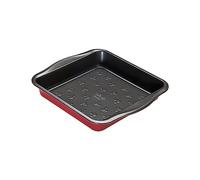 Prestige Disney Bake with Mickey Mouse Moule à gâteau carré anti-adhésif en acier carbone Rouge et noir 22,9 cm