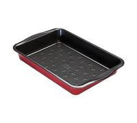 Prestige Disney Bake with Mickey Mouse Plat à rôtir anti-adhésif - Grande plaque de cuisson profonde en acier carbone 33 cm x 23 cm, rouge et noir
