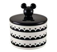 Prestige Disney Boîte de rangement en céramique avec couvercles Motif Mickey Mouse Noir/blanc Taille M