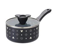 Prestige Disney Monochrome Mickey Mouse Casserole anti-adhésive avec couvercle 16 cm, casserole en céramique à induction, sans PFAS et PFOA, batterie de cuisine non toxique, noir et blanc