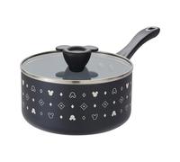 Prestige Disney Monochrome Mickey Mouse Casserole anti-adhésive avec couvercle 20 cm, casserole en céramique à induction, sans PFAS et PFOA, batterie de cuisine non toxique, noir et blanc