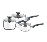 Prestige Jeu de 3 casseroles en Acier Inoxydable., Acier Inoxydable, Silver, Lot de 3