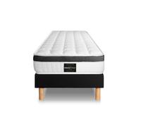 Ensemble Superieur 120x200 Memoire de forme 3 zones sommier noir