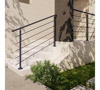 PRESTIO – Poteaux de garde-corps en aluminium, couleur anthracite RAL 7016, fixation à plat