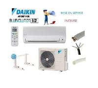 PRET A POSER CLIMATISATION DAIKIN 2000W R32 REVERSIBLE FTXF20B + KIT DE POSE 10 METRES + SUPPORT MURAL + MISE EN SERVICE INCLUSE