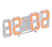 Pretfy Horloge Murale LED 3D, Design Minimaliste, Réveil Numérique, pour la Maison et Le Bureau, Utilisation Décorative, Matière Plastique (#3)