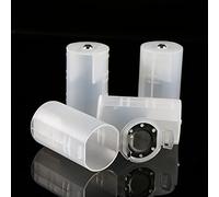 Pretfy Support D'adaptateur de Batterie 4xAA à D, Commutateur 4 Pièces Blanc, Parfait pour Les Situations d'urgence, Matériau Environnemental