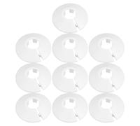 PRETYZOOM 10 Pièces Couvre-tuyaux de Radiateur en Abs Blanc, Installation Facile, Résistance à L'usure, Cache-bride pour Tuyaux de Salle de Bain et Intérieur Maison