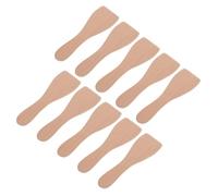 PRETYZOOM 10 Pièces Petite Spatule Droite pour Barbecue en Bois | Spatule Raclette en Bois, Spatule à Poêle, pour Bbq et Cuisson au Four, Poignée Confortable, Couleur Khaki