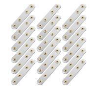 PRETYZOOM 18 Pcs Équerre Plate en Acier Inoxydable Argenté pour Réparation et Construction Stabilité Renforcée et Usage Polyvalent, Support Plat pour Meubles Couleur Aléatoire