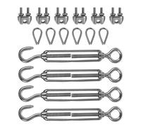 PRETYZOOM 1ensemble Tendeur Câble Inox Robuste Acier Inoxydable pour Câbles et Cordes Épaisses Accessoires pour Installation Intérieure et Extérieure Résistant Corrosion et Rouille Kit