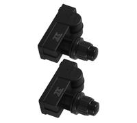 PRETYZOOM 2 Pièces Allumeur de Remplacement pour Gril à Bouton-Poussoir, | Sortie Double, Trou Fixe 22mm, Métal et Plastique Noirs, pour Barbecue à Gaz, Usage Extérieur