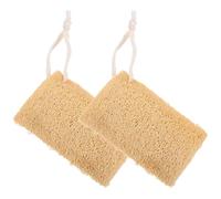 PRETYZOOM 2 Pièces Éponge à Vaisselle Loofah Naturelle Beige, Douceur et Confort, Outil de Lavage Réutilisable Cuisine et Travaux Ménagers