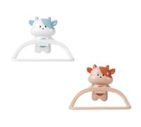 PRETYZOOM 2 Pièces Porte-serviettes Mural sans Perçage, Motif Dessin Animé | ABS et Plastique PP, Fixation Ferme sur Surface Lisse, pour Serviettes, Chambre D’garçon Fille et Locataires