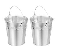PRETYZOOM 2 Pièces Seau D'huile pour Barbecue en Fer Galvanisé | Nettoyage Facile, Limite les Taches, Usage Extérieur, Collecte L’excès de Graisse, pour Pique-niques