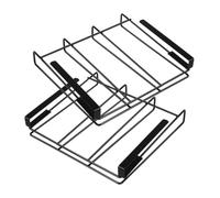PRETYZOOM 2 Pièces Support pour Planches à Découper Suspendu sous | Montage sans Perçage, Support Solide pour Plaques et Plateaux, Finition Noire Lisse, la Cuisine Meuble