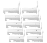 PRETYZOOM 20 Pièces Support de Rideau Mural en L, Métal Blanc | Montage Latéral Simple, Fer Solide, Finition Blanche Minimaliste, pour Baie Vitrée et Bureau